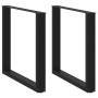 Patas para mesa de comedor en forma de U 2 uds acero negro de , Patas para mesas - Ref: Foro24-4013188, Precio: 83,62 €, Desc...