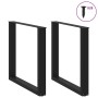 Patas para mesa de comedor en forma de U 2 uds acero negro de , Patas para mesas - Ref: Foro24-4013188, Precio: 83,62 €, Desc...