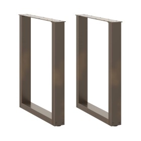 Patas mesa centro forma U 2uds acero natural 60x(72-73)cm acero de , Patas para mesas - Ref: Foro24-4013183, Precio: 72,75 €,...