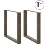 Patas para mesa comedor forma U 2uds acero natural 90x(72-73)cm de , Patas para mesas - Ref: Foro24-4013195, Precio: 95,57 €,...