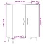 Aparador de madera de ingeniería envejecida 69,5x34x90 cm de , Aparadores - Ref: Foro24-857177, Precio: 81,87 €, Descuento: %