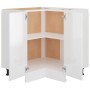 Armario inferior esquina madera de ingeniería blanco brillante de vidaXL, Armarios de cocina - Ref: Foro24-802494, Precio: 11...