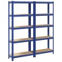Estanterías de 5 baldas 2 uds madera contrachapada y acero azul de , Estanterías industriales - Ref: Foro24-3307586, Precio: ...