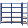 Estanterías de 5 baldas 3 uds madera contrachapada y acero azul de , Estanterías industriales - Ref: Foro24-3307592, Precio: ...
