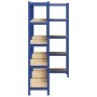 Estanterías de 5 baldas 3 uds madera contrachapada y acero azul de , Estanterías industriales - Ref: Foro24-3307592, Precio: ...