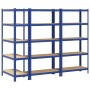 Estanterías de 5 baldas 3 uds madera contrachapada y acero azul de , Estanterías industriales - Ref: Foro24-3307592, Precio: ...