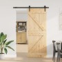 Puerta corredera con herrajes madera maciza de pino 80x210 cm de , Puertas - Ref: Foro24-3332643, Precio: 215,96 €, Descuento: %