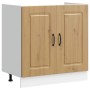 Mueble bajo para fregadero Kalmar roble artesanal 80x46x81,5 cm de , Armarios de cocina - Ref: Foro24-853456, Precio: 78,78 €...