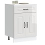 Mueble bajo cocina Kalmar madera ingeniería blanca alto brillo de , Armarios de cocina - Ref: Foro24-853489, Precio: 96,30 €,...
