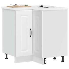 Mueble bajo esquinero de cocina Kalmar madera ingeniería blanca de , Armarios de cocina - Ref: Foro24-853507, Precio: 119,26 ...
