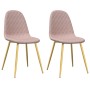 Sillas de comedor 2 unidades terciopelo rosa en Sillas de comedor | Comprar online en Foru.es