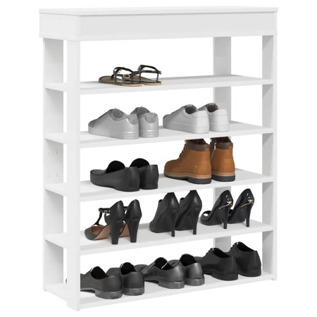 Mueble zapatero madera contrachapada blanco 80x30x98 cm de , Zapateros y organizadores de calzado - Ref: Foro24-859932, Preci...