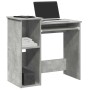 Escritorio con estantes contrachapada hormigón 84x40x78 cm de , Escritorios - Ref: Foro24-860448, Precio: 68,20 €, Descuento: %