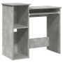 Escritorio con estantes contrachapada hormigón 84x40x78 cm de , Escritorios - Ref: Foro24-860448, Precio: 68,20 €, Descuento: %