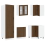 Mueble cocina Porto roble marrón 14 pzas madera contrachapada de , Armarios de cocina - Ref: Foro24-3314998, Precio: 991,12 €...