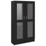 Vitrina de madera contrachapada negro 82,5x30,5x150 cm de vidaXL, Librerías y estanterías - Ref: Foro24-802760, Precio: 130,9...