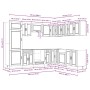 Mueble cocina Porto roble marrón 14 pzas madera contrachapada de , Armarios de cocina - Ref: Foro24-3314998, Precio: 991,12 €...
