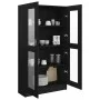 Vitrina de madera contrachapada negro 82,5x30,5x150 cm de vidaXL, Librerías y estanterías - Ref: Foro24-802760, Precio: 130,9...