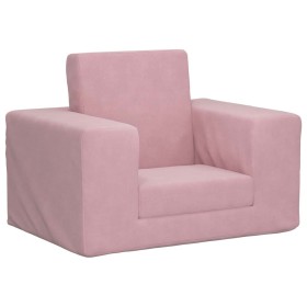 Sofá cama para niños felpa suave rosa de , Mobiliario para bebés y niños pequeños - Ref: Foro24-4104789, Precio: 36,19 €, Des...