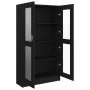 Vitrina de madera contrachapada negro 82,5x30,5x150 cm de vidaXL, Librerías y estanterías - Ref: Foro24-802760, Precio: 130,9...