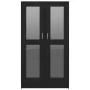 Vitrina de madera contrachapada negro 82,5x30,5x150 cm de vidaXL, Librerías y estanterías - Ref: Foro24-802760, Precio: 130,9...