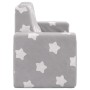 Sofá infantil de 2 plazas gris claro con estrellas felpa suave de , Mobiliario para bebés y niños pequeños - Ref: Foro24-4104...