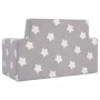Sofá infantil de 2 plazas gris claro con estrellas felpa suave de , Mobiliario para bebés y niños pequeños - Ref: Foro24-4104...