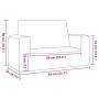 Sofá infantil de 2 plazas gris claro con estrellas felpa suave de , Mobiliario para bebés y niños pequeños - Ref: Foro24-4104...