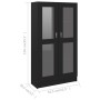 Vitrina de madera contrachapada negro 82,5x30,5x150 cm de vidaXL, Librerías y estanterías - Ref: Foro24-802760, Precio: 137,7...