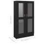 Vitrina de madera contrachapada negro 82,5x30,5x150 cm de vidaXL, Librerías y estanterías - Ref: Foro24-802760, Precio: 130,9...