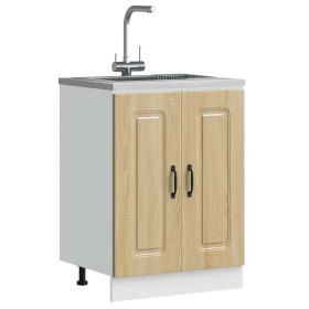 Mueble bajo para fregadero Kalmar roble sonoma 60x46x81,5 cm de , Armarios de cocina - Ref: Foro24-853440, Precio: 76,15 €, D...