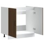 Mueble bajo para fregadero Kalmar roble marrón 80x46x81,5 cm de , Armarios de cocina - Ref: Foro24-853454, Precio: 76,17 €, D...