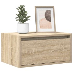 Mesitas de noche de pared con luces LED 2 unidades roble Sonoma de , Muebles TV - Ref: Foro24-860216, Precio: 93,73 €, Descue...
