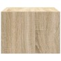 Mesitas de noche de pared con luces LED 2 unidades roble Sonoma de , Muebles TV - Ref: Foro24-860216, Precio: 93,73 €, Descue...