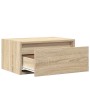 Mesitas de noche de pared con luces LED 2 unidades roble Sonoma de , Muebles TV - Ref: Foro24-860216, Precio: 93,73 €, Descue...