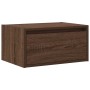 Mesita de noche de pared con luces LED roble marrón de , Muebles TV - Ref: Foro24-860223, Precio: 55,85 €, Descuento: %