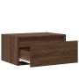 Mesita de noche de pared con luces LED roble marrón de , Muebles TV - Ref: Foro24-860223, Precio: 55,85 €, Descuento: %