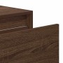 Mesita de noche de pared con luces LED roble marrón de , Muebles TV - Ref: Foro24-860223, Precio: 55,85 €, Descuento: %
