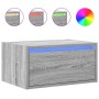 Mesita de noche de pared con luces LED gris Sonoma de , Muebles TV - Ref: Foro24-860221, Precio: 57,44 €, Descuento: %