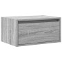 Mesita de noche de pared con luces LED gris Sonoma de , Muebles TV - Ref: Foro24-860221, Precio: 57,44 €, Descuento: %