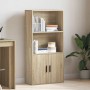 Estantería de madera de ingeniería roble sonoma 60x24x120 cm de , Librerías y estanterías - Ref: Foro24-860420, Precio: 73,37...