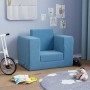 Sofá cama infantil felpa suave azul de , Mobiliario para bebés y niños pequeños - Ref: Foro24-4104806, Precio: 37,43 €, Descu...