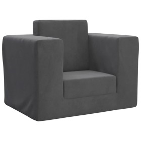 Sofá cama infantil felpa suave gris antracita de , Mobiliario para bebés y niños pequeños - Ref: Foro24-4104804, Precio: 37,4...