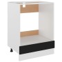Armario de horno de madera contrachapada negro 60x46x81,5 cm de vidaXL, Armarios de cocina - Ref: Foro24-802498, Precio: 57,4...