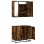 Set de muebles baño 2 pzas madera contrachapada roble ahumado de , Muebles de baño - Ref: Foro24-3300887, Precio: 129,14 €, D...