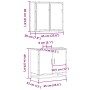 Set de muebles baño 2 pzas madera contrachapada roble ahumado de , Muebles de baño - Ref: Foro24-3300887, Precio: 129,14 €, D...