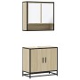 Set de muebles de baño 2 pzas madera contrachapada roble Sonoma de , Muebles de baño - Ref: Foro24-3300916, Precio: 142,68 €,...