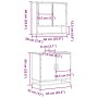 Set de muebles de baño 2 pzas madera contrachapada roble Sonoma de , Muebles de baño - Ref: Foro24-3300916, Precio: 142,68 €,...