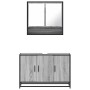 Set de muebles de baño 2 pzas madera contrachapada gris sonoma de , Muebles de baño - Ref: Foro24-3300923, Precio: 165,33 €, ...