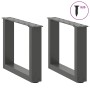 Patas de mesa centro forma U 2uds acero antracita 40x(30-31) cm de , Patas para mesas - Ref: Foro24-4013134, Precio: 55,50 €,...